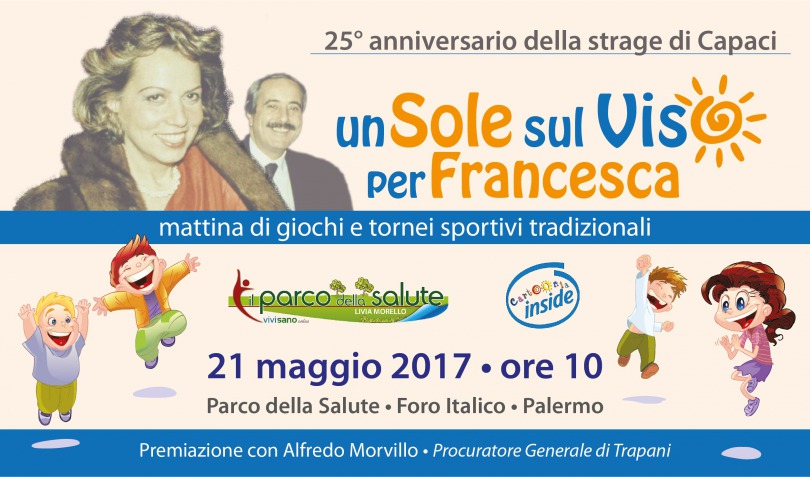 Domenica 21 maggio 'un sole sul viso per Francesca', giochi e sport in ricordo di Francesca Morvillo
