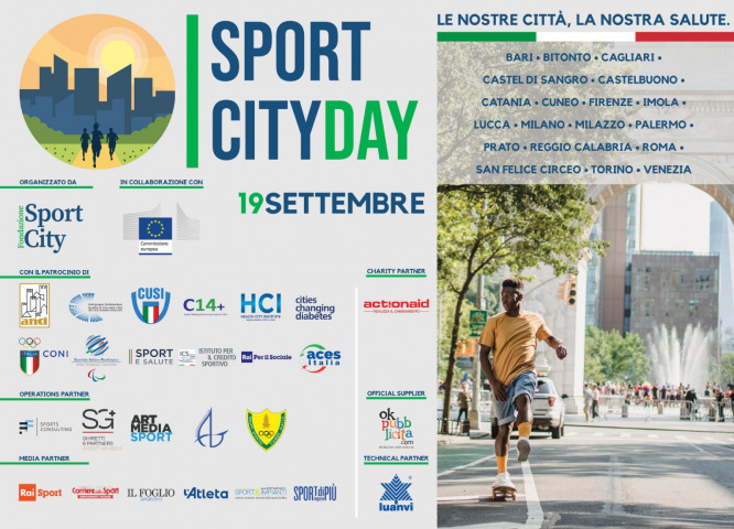 Domenica 19 Settembre, in tutta Italia, lo Sport City Day. Per Palermo il Parco della Salute